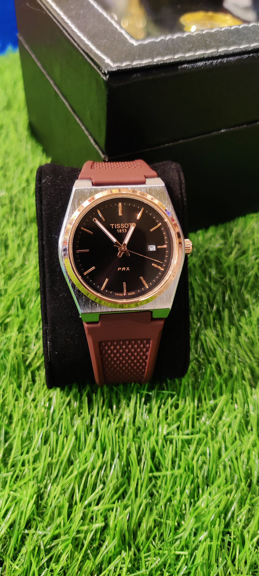Tissot PRX - Premium Steel & PBC Strap, Water-Resistant Quartz Watch